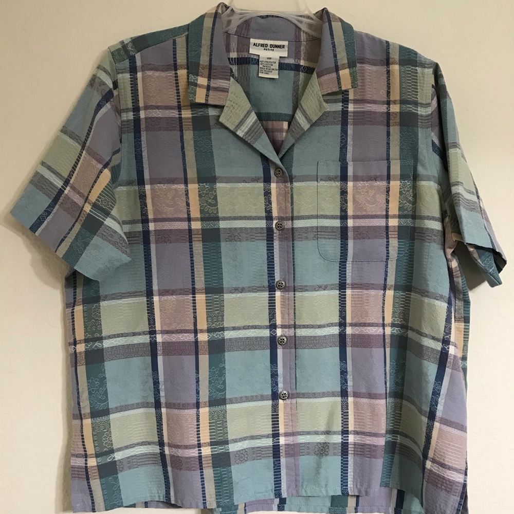 Short Alfred Dunner4petite blue, lavender, pocke